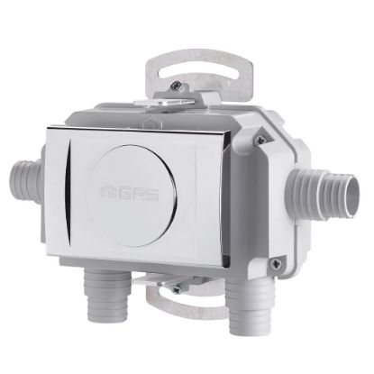 Immagine di KIT VALVOLA GASLOCK 3/4"MMUSCITE SIA LATERALI CHE INFERIORI CON SPORTELLO CROMO F.I.V.