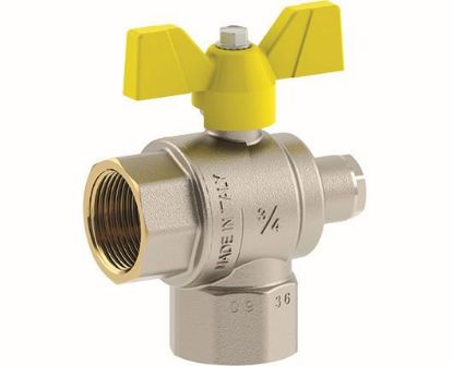 Immagine di VALVOLA GAS SQUADRO CON PRESA DI PRESSIONE Ø 3/4" FF