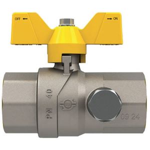 Immagine di VALVOLA GAS DRITTA CON PRESA DI PRESSIONE Ø 1" FF