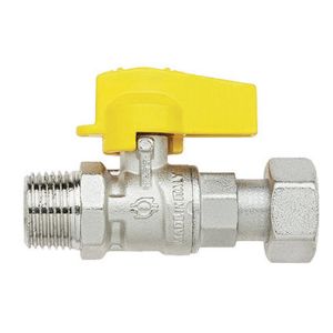 Immagine di RUBINETTO GAS DRITTO Ø 1/2"M CON GIRELLO Ø 3/4"F