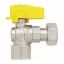 Immagine di RUBINETTO GAS A SQUADRO Ø 1/2"F CON GIRELLO Ø 1/2"F