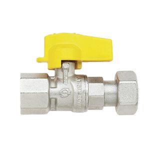 Immagine di RUBINETTO GAS DRITTO Ø 1/2"F CON GIRELLO Ø 1/2"F