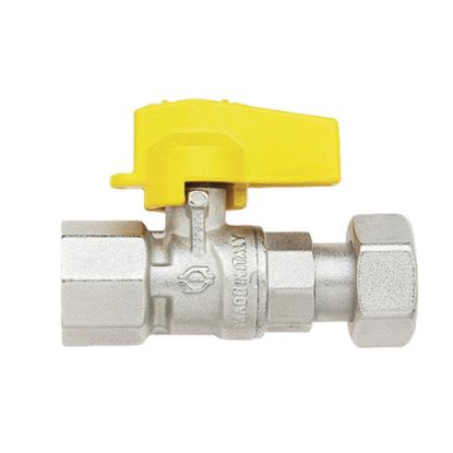Immagine di RUBINETTO GAS DRITTO Ø 1/2"F CON GIRELLO Ø 1/2"F