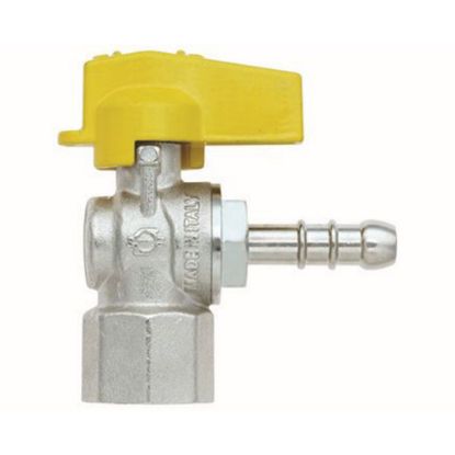 Immagine di RUBINETTO GAS A SQUADRO CON PORTAGOMMA GPL Ø 1/2"F