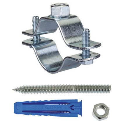 Immagine di COLLARE PESANTE ZINCATO Ø 3/8" CON TASSELLO CONFEZIONE DA 2 PZ