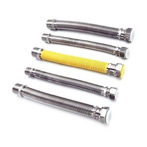 Immagine di KIT 5 FLESSIBILI INOX ESTENSIBILI DAMM.185-400 CON GAS Ø 3/4" PSP
