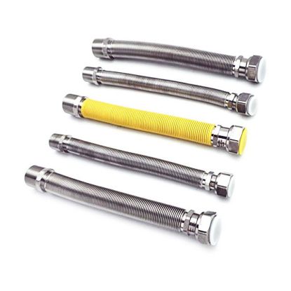 Immagine di KIT 5 FLESSIBILI INOX ESTENSIBILI DAMM.185-400 CON GAS Ø 3/4" PSP