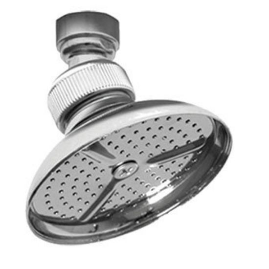 Immagine di SOFFIONE TONDO CON SNODO NORMALE DIAMETRO 10 CM CROMO GO PLAST