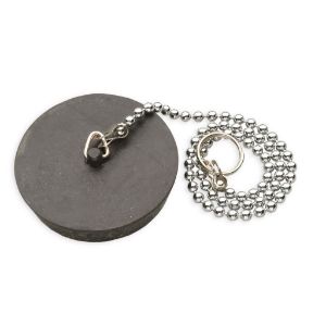 Immagine di TAPPO IN GOMMA NERA CON CATENA Ø 31 MM