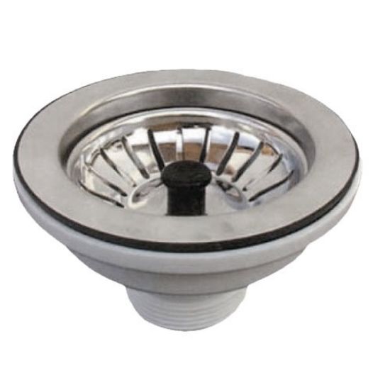 Immagine di PILETTA BASKET Ø 1 1/2" FORO Ø 115 MM SENZA TROPPO PIENO CROMO PER LAVELLO INOX