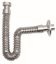 Immagine di TUBO ESTENSIBILE IN PP CROMO Ø 32-40 MM CON GHIERA IN OTTONE 1 1/4" CROMO