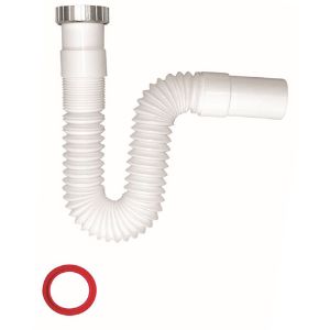 Immagine di TUBO ESTENSIBILE IN PP Ø 40 MM CON GHIERA IN OTTONE 1 1/2" CROMO