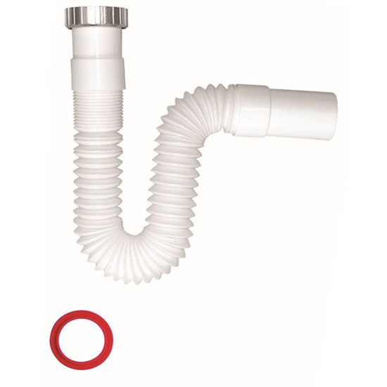 Immagine di TUBO ESTENSIBILE IN PP Ø 32 MM CON GHIERA IN OTTONE 1" CROMO