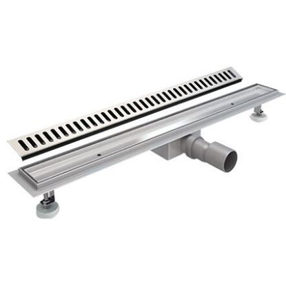 Immagine di GRIGLIA FILO PAVIMENTO IN ACCIAIO INOX CON SIFONE L 650 MM CGS