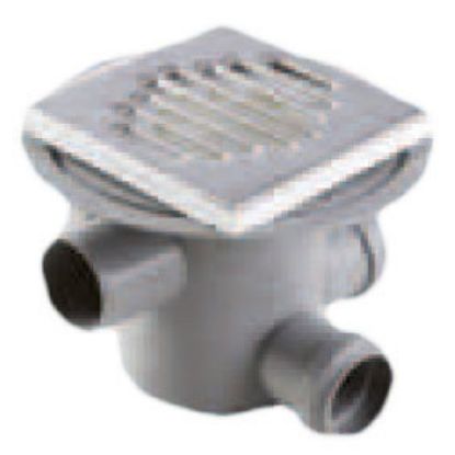 Immagine di POZZETTO PER PAVIMENTO CON BICCHIERE PIU GRIGLIA SIFONATA SCARICO Ø 50 MM VALSIR