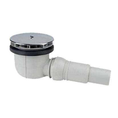 Immagine di PILETTA DOCCIA SIFONATA CROMATA FORO Ø 90 MM SCARICO Ø 40/50 MM ALLACCIO ORIZZONTALE PP VALSIR