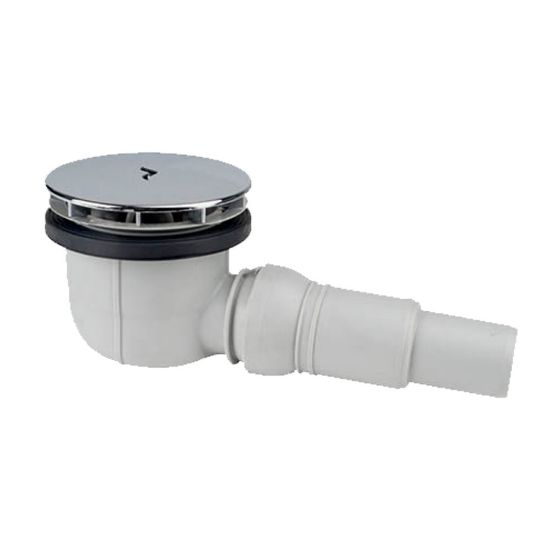 Immagine di PILETTA DOCCIA SIFONATA CROMATA FORO Ø 90 MM SCARICO Ø 40/50 MM ALLACCIO ORIZZONTALE PP VALSIR