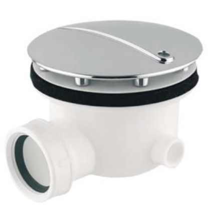 Immagine di PILETTA DOCCIA SIFONATA RIBASSATA CROMATA FORO Ø 90 MM SCARICO 1 1/2" CGS