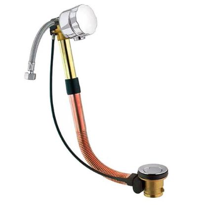 Immagine di COLONNA VASCA OTTONE/RAME-CR PIU EROGATORE Ø 1 1/2" CGS