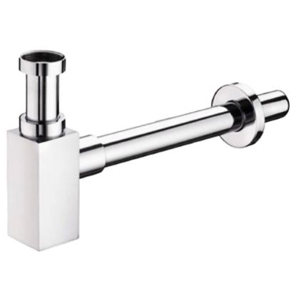 Immagine di SIFONE QUADRO CROMO Ø 1 1/4" A VISTA GO PLAST