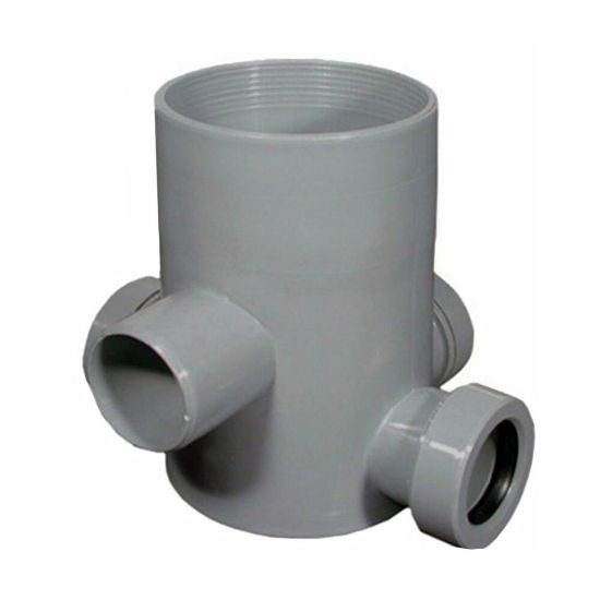 Immagine di SCATOLA SIFONATA A PAVIMENTO 4VIE CON BICCHIERI Ø 40 MM USCITA 50 MM GO PLAST