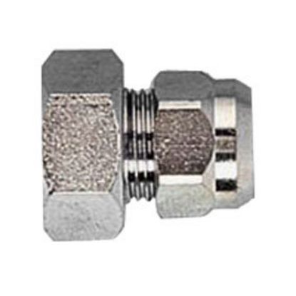 Immagine di RACCORDO CROMATO A STRINGERE Ø 3/8"F x 12 MM