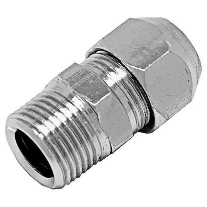Immagine di RACCORDO CROMATO A STRINGERE Ø 1/2"M x 14 MM