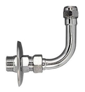 Immagine di CURVETTA IN RAME CROMATO 90° Ø 3/8"x10 MM CONFEZIONE DA 2 PZ