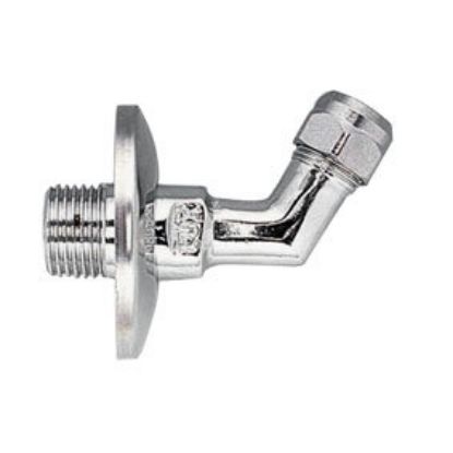 Immagine di SQUADRETTA CROMO 70° Ø 1/2" M x 10 MM CONFEZIONE DA 2 PZ