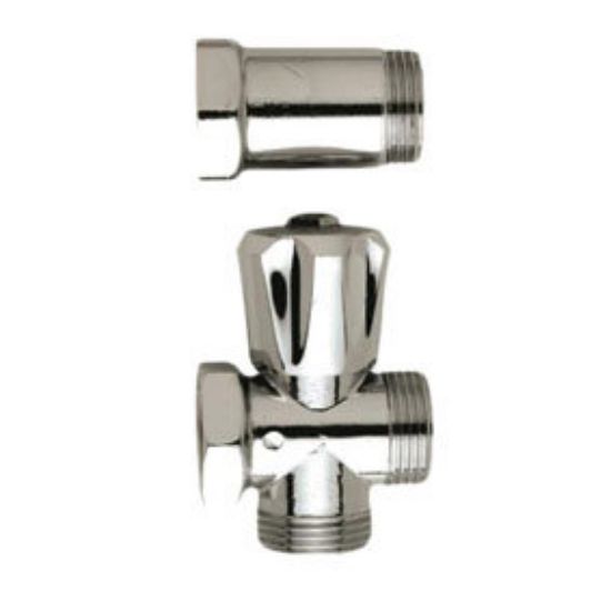 Immagine di RUBINETTO ATTACCO Ø 3/4" PIU ATTACCO LAVATRICE CON DISTANZIATORE CROMATO LUXOR