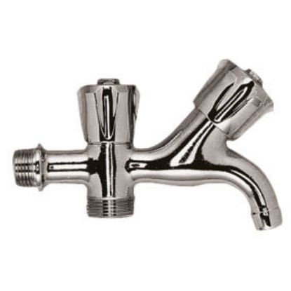 Immagine di RUBINETTO CON ATTACCO LAVATRICE ATTACCO Ø 1/2" CROMATO LUXOR