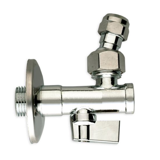 Immagine di RUBINETTO FILTRO A SFERA ATTACCO Ø 1/2"x10 MM CON SNODO CROMATO RTM