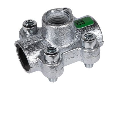 Immagine di COLLARE PRESA ACQUA ZINCATA PER TUBI PE Ø 90 MM USCITA 2"