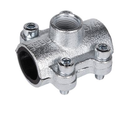 Immagine di COLLARE PRESA ACQUA ZINCATO PER TUBI IN FERRO Ø 2"1/2 USCITA 1"1/2