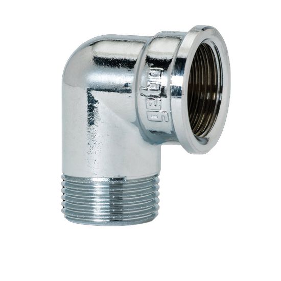 Immagine di GOMITO A 90° MASCHIO/FEMMINA CROMATO Ø 3/8"