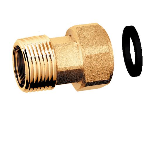 Immagine di RACCORDO DI GIUNZIONE GIALLO Ø 1/2" F x 1/2" M CON CALOTTA MOBILE