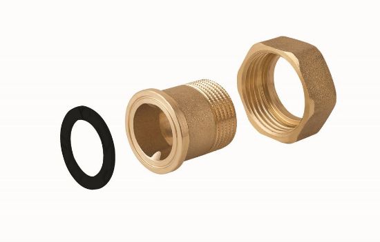 Immagine di CODOLO SEDE PIANA Ø 1"MX 1 1/4" F MASCHIO/FEMMINA OTTONE