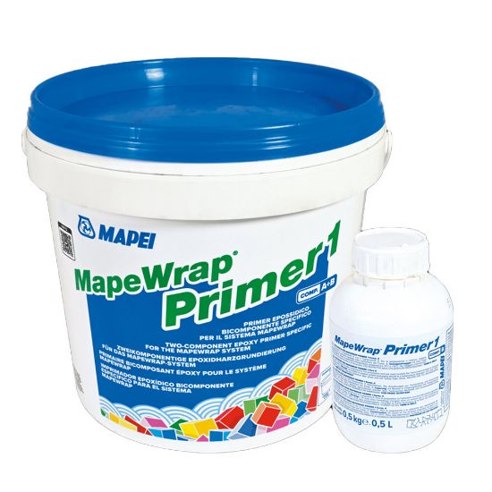 Immagine di MAPEWRAP PRIMER 1 COMPONENTE A+B EPOSSIDICO BICOMPONENTE PER SUPERFICI IN CALCESTRUZZO O MURATURE CONFEZIONE 2 KG MAPEI