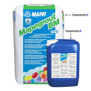 Immagine di MAPEGROUT BM BICOMPONENTE PER IL RIPRISTINO CORTICALE DI STRUTTURE IN CALCESTRUZZO COMPONENTE B FUSTO DA 4,7 KG MAPEI