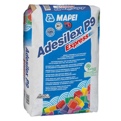 Immagine di ADESIVO CEMENTIZIO A PRESA RAPIDA GRIGIO ADESILEX P9 EXPRESS 25 KG MAPEI