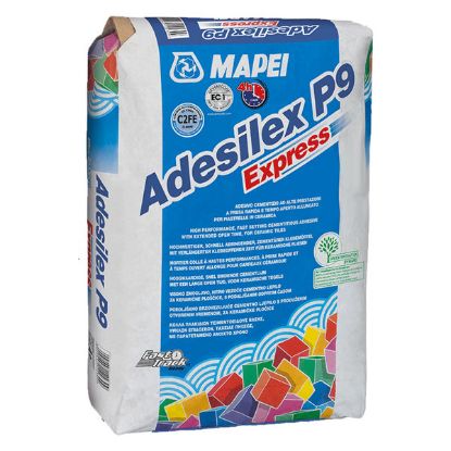 Immagine di ADESIVO CEMENTIZIO PER PIASTRELLE E PIETRA GRIGIO ADESILEX P8 25 KG MAPEI