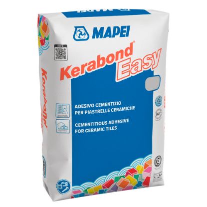 Immagine di ADESIVO CEMENTIZIO PER PIASTRELLE BIANCO KERABOND EASY 25 KG MAPEI