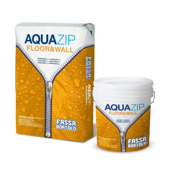 Immagine di GUAINA AQUAZIP FLOOR & WALL COMPONENTE A IMPERMEABILIZZANTE PER INTERNI ED ESTERNI SACCO DA 20 KG FASSA