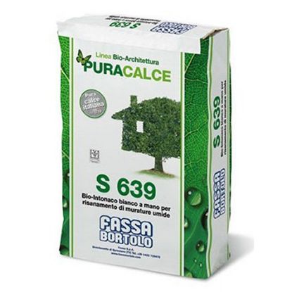 Immagine di BIO INTONACO S639 MACROPOROSO PER IL RISANAMENTO DI MURATURE PER INTERNI ED ESTERNI SACCO DA 25 KG FASSA