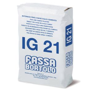 Immagine di INTONACO IG21 GRIGIO A BASE DI CALCE E CEMENTO PER INTERNI ED ESTERNI SACCO DA 25 KG FASSA