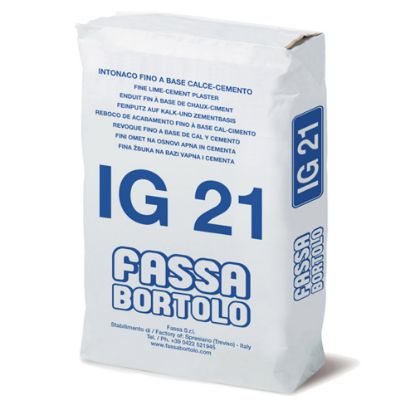 Immagine di INTONACO IG21 GRIGIO A BASE DI CALCE E CEMENTO PER INTERNI ED ESTERNI SACCO DA 25 KG FASSA