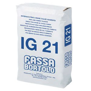 Immagine di INTONACO IG21 BIANCO A BASE DI CALCE E CEMENTO PER INTERNI ED ESTERNI SACCO DA 25 KG FASSA
