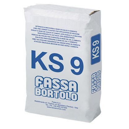 Immagine di INTONACO KS9 GRIGIO A BASE DI CALCE E CEMENTO PER INTERNI ED ESTERNI SACCO DA 25 KG FASSA