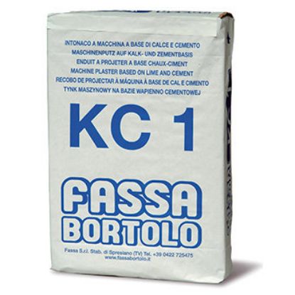 Immagine di INTONACO KC1 GRIGIO A BASE DI CALCE E CEMENTO PER INTERNI ED ESTERNI SACCO DA 25 KG FASSA