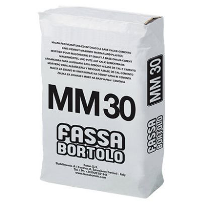 Immagine di MALTA MM 30 PER MURATURA ED INTONACO PER INTERNI ED ESTERNI SACCO DA 25 KG FASSA